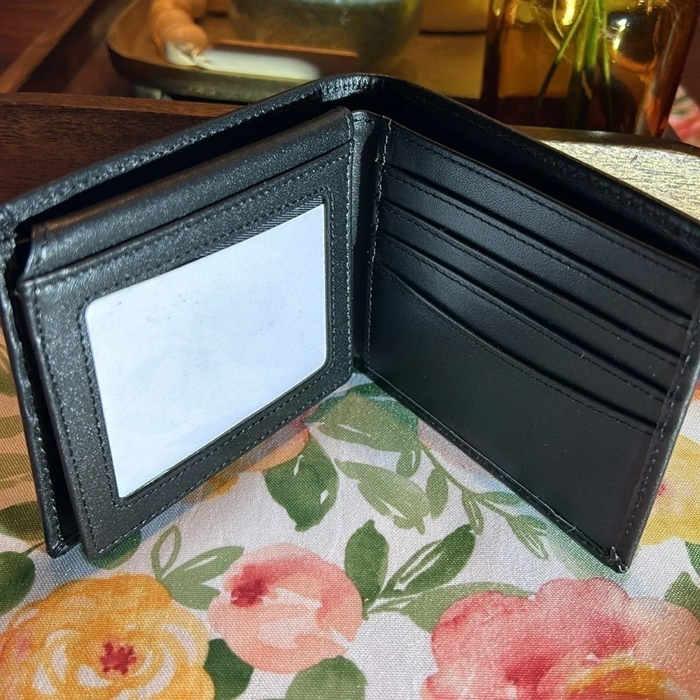 💥2/$10 Mens faux leather “I will always love you” embossed gift wallet